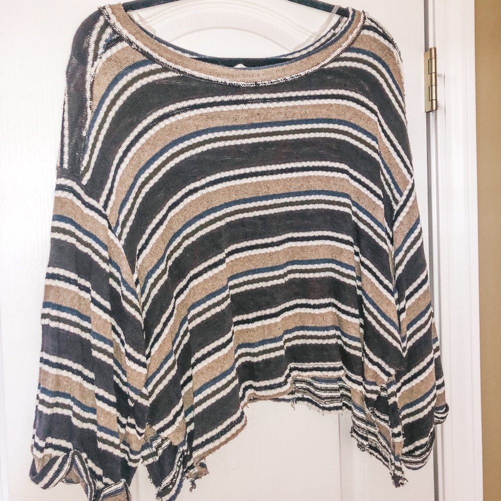 Fall Striped Cropped Sweater